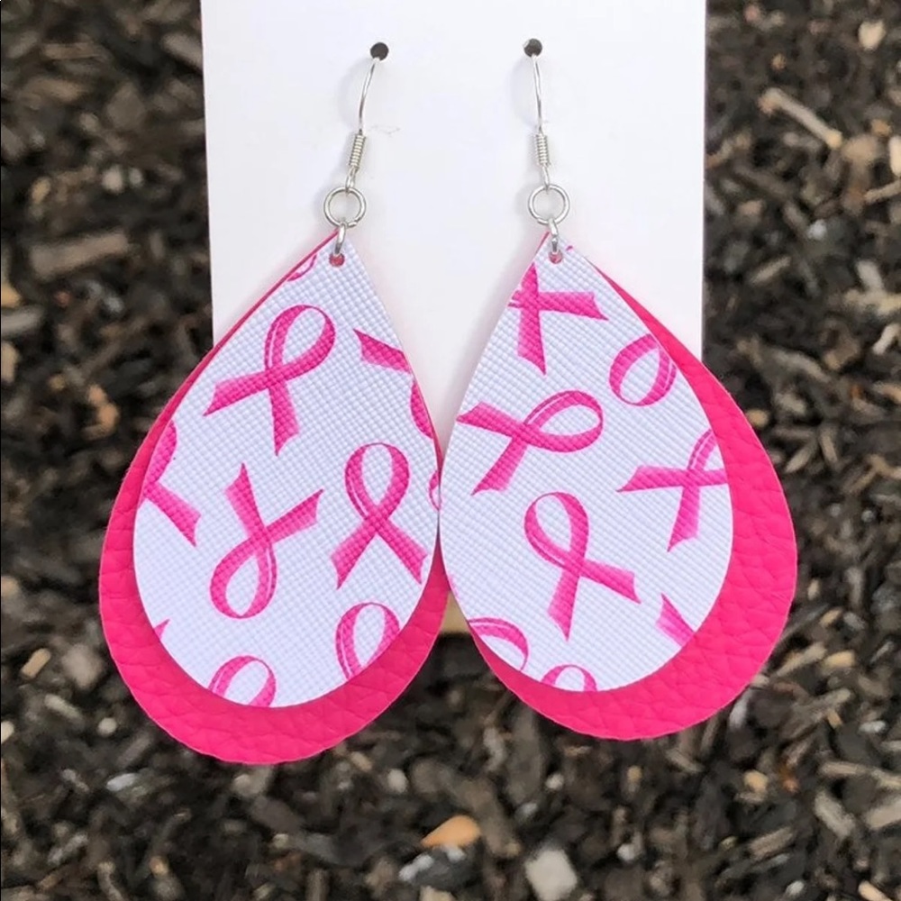 Handmade Breast Cancer Awareness Earrings